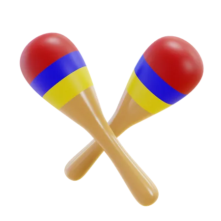 Maracas  3D Illustration