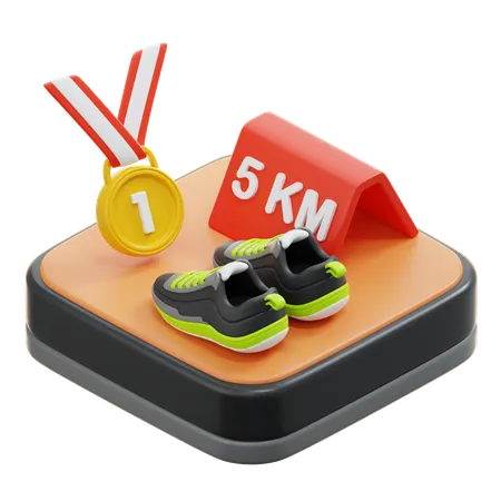 Course de marathon  3D Icon