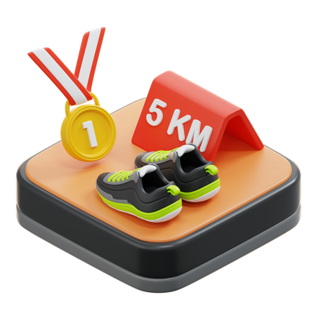 Marathon race  3D Icon
