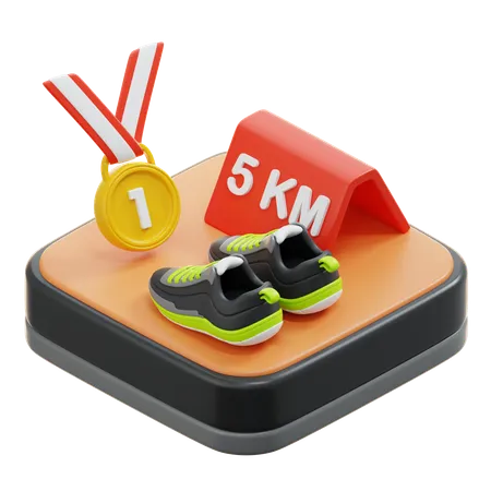 마라톤 경주  3D Icon