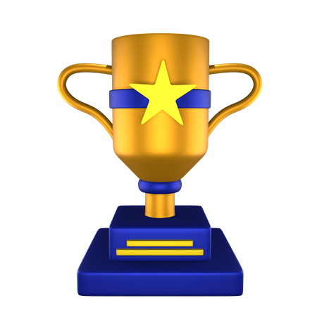 Maratón de trofeos ganadores  3D Icon