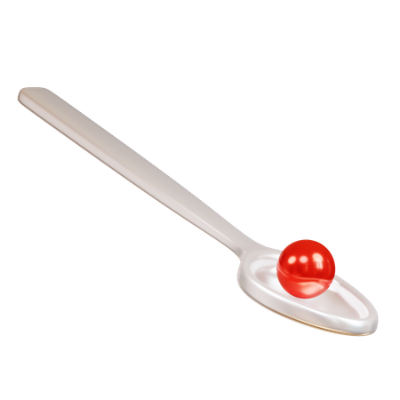 Marbles on A Spoon  3D Icon