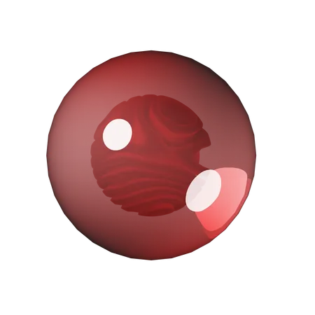 Lave de marbre rouge  3D Icon