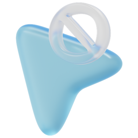 Marca de cursor bloqueada  3D Icon