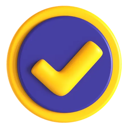 Marca de verificação  3D Icon