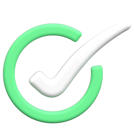 Marca de verificación  3D Icon
