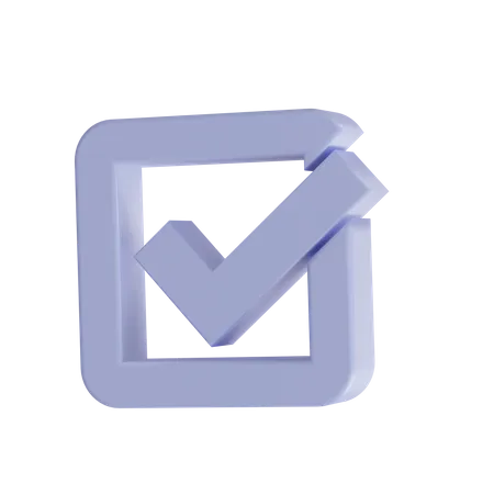 Marca de verificación  3D Icon