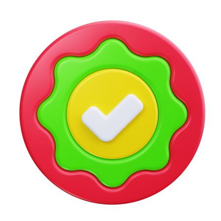 Marca de verificación verde  3D Icon