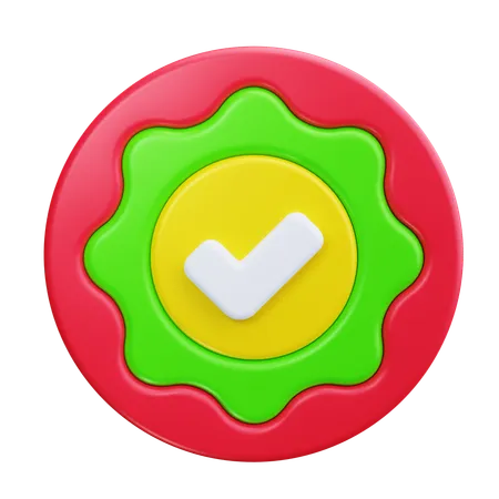 Marca de verificación verde  3D Icon