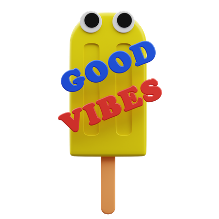 Marca de palavra Good Vibes  3D Icon