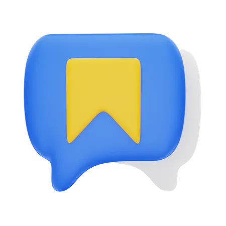 Marcar chat  3D Icon