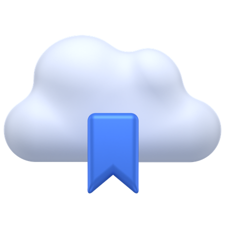 Marcador de nube  3D Icon