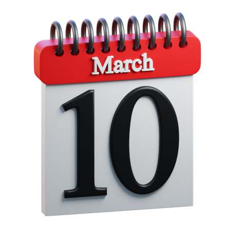 March 10  3D Icon