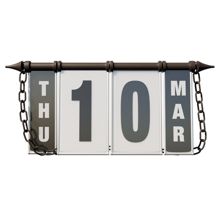 March 10, 2022 Thu  3D Icon