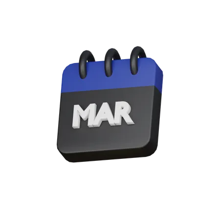 March Month 3 D Icon 3D Icon