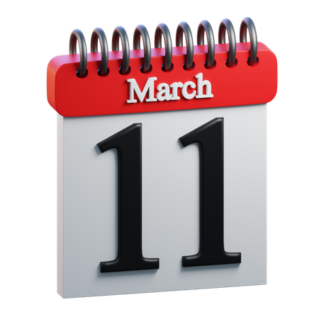 March 11  3D Icon
