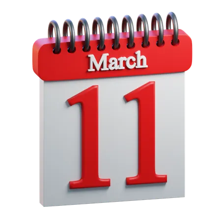 March 11  3D Icon