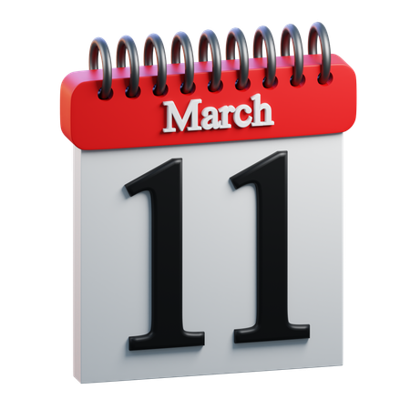 March 11  3D Icon
