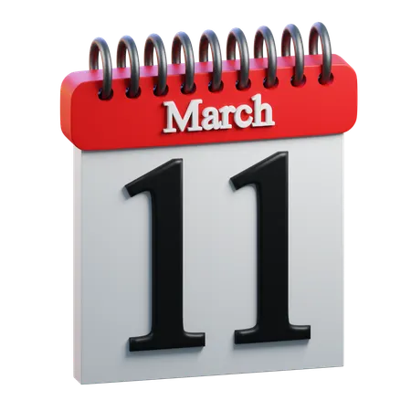 March 11  3D Icon