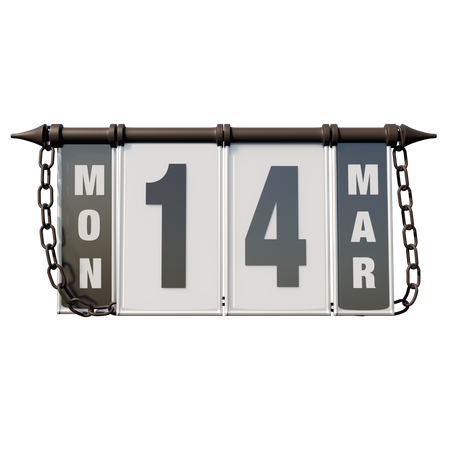 March 14, 2022 Mon  3D Icon