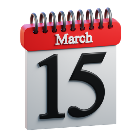March 15  3D Icon