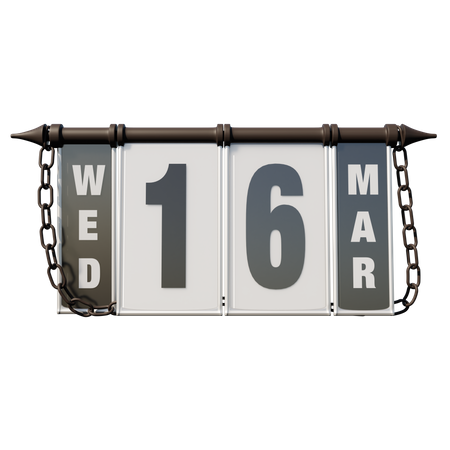 March 16, 2022 Wed  3D Icon