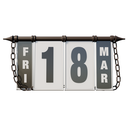 March 18, 2022 Fri  3D Icon