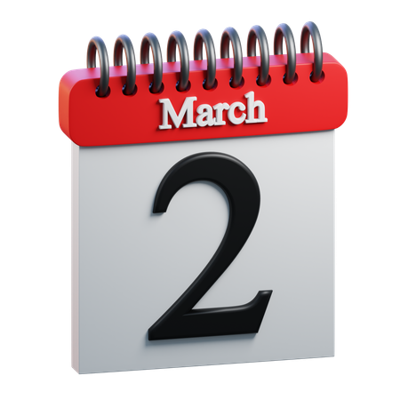 March 2  3D Icon