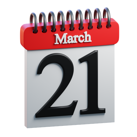 March 21  3D Icon