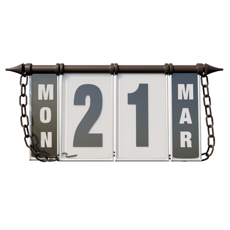 March 21, 2022 Mon  3D Icon