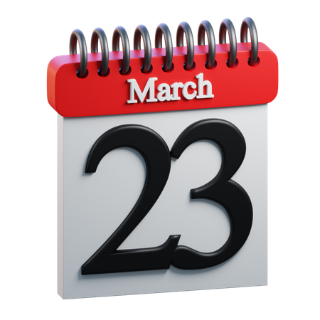 March 23  3D Icon