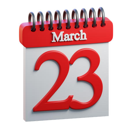 March 23  3D Icon