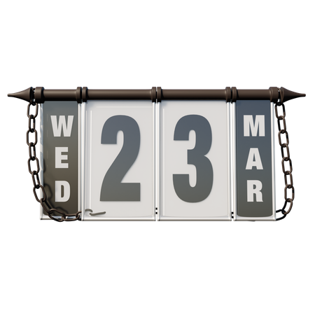 March 23, 2022 Wed  3D Icon