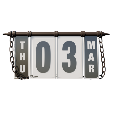 March 3, 2022 Thu  3D Icon