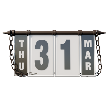 March 31, 2022 Thu  3D Icon