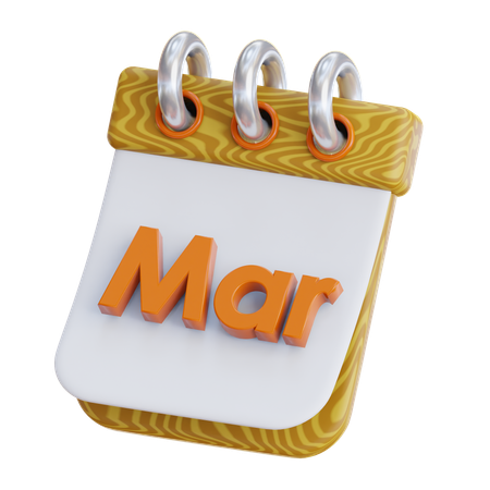 March  3D Icon