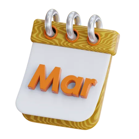 March  3D Icon