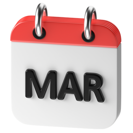 March  3D Icon