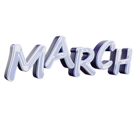 March  3D Icon