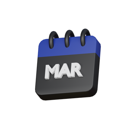 March  3D Icon