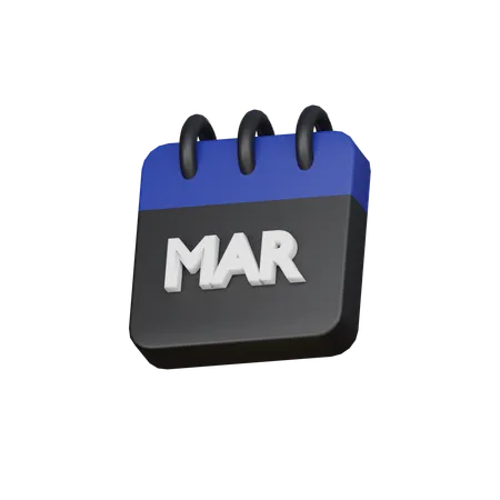 March  3D Icon