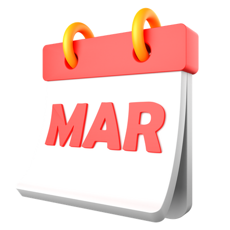 March  3D Icon