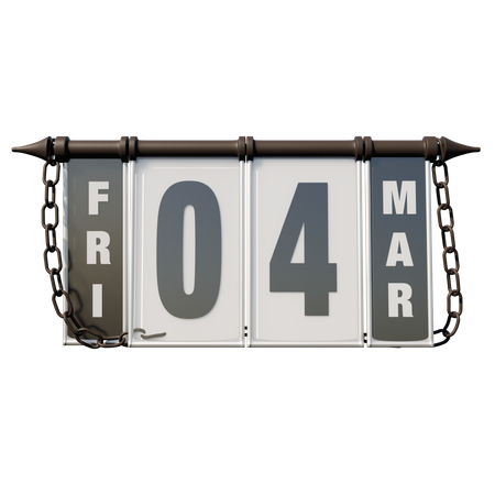 March 4, 2022 Fri  3D Icon