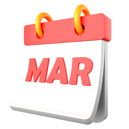 March 3D Icon