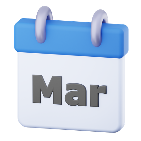 March 3D Icon