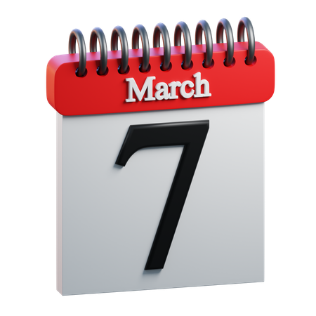March 7  3D Icon