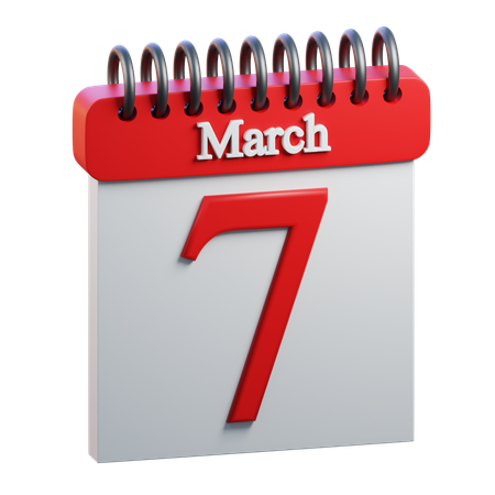 March 7  3D Icon
