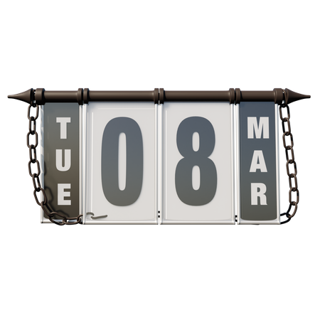 March 8, 2022 Tue  3D Icon