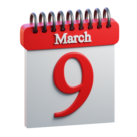 March 9  3D Icon