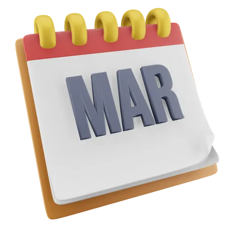 March Month  3D Icon